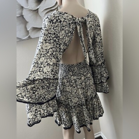 Free People Krestill Mini Tiered Backless Floral Dress - Picture 2 of 5
